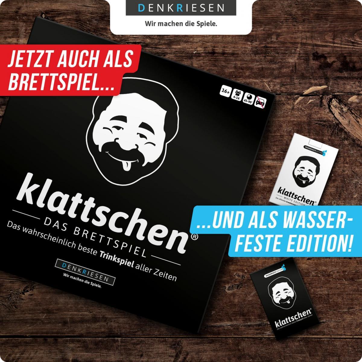 DENKRIESEN - klattschen® - WHITE EDITION Die offizielle Erweiterung des Kult-Trinkspiels