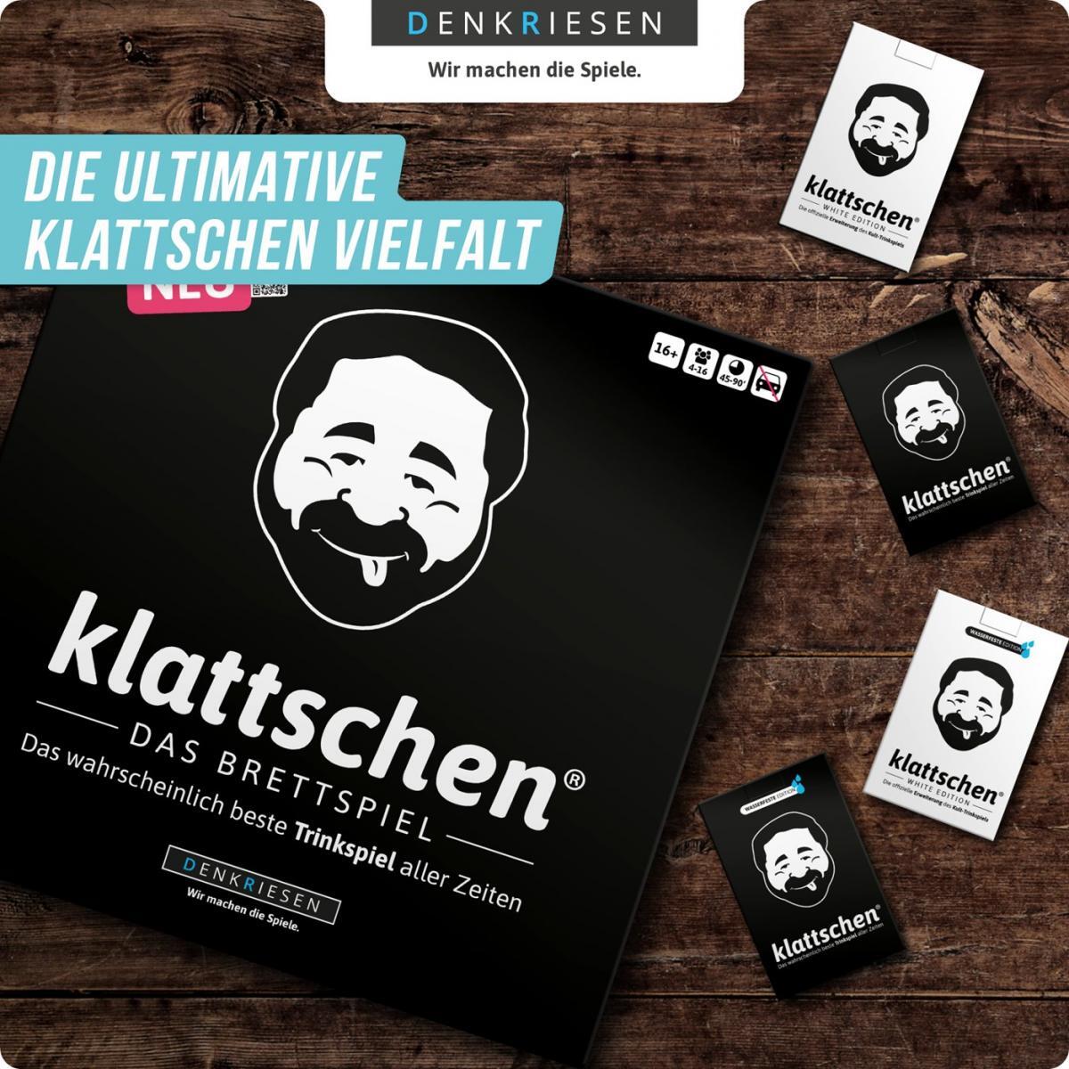 DENKRIESEN - klattschen® - Trinkspiel - DAS BRETTSPIEL Das wahrscheinlich beste Trinkspiel aller Zeiten