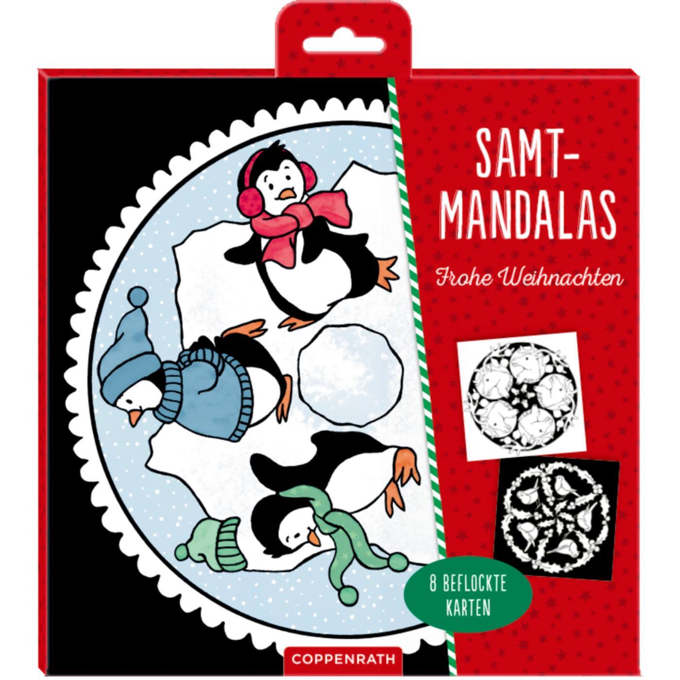 Samt-Mandalas Frohe Weihnachten (100% selbst gemacht)