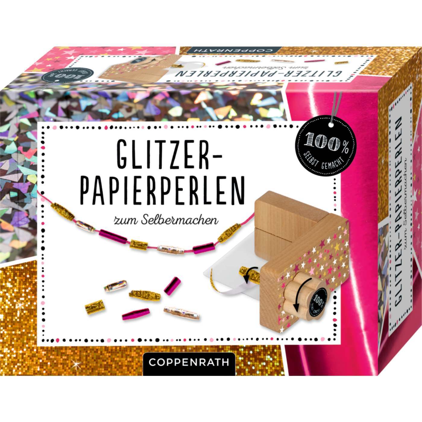 Glitzer-Papierperlen zum Selbermachen (100% selbst gemacht)