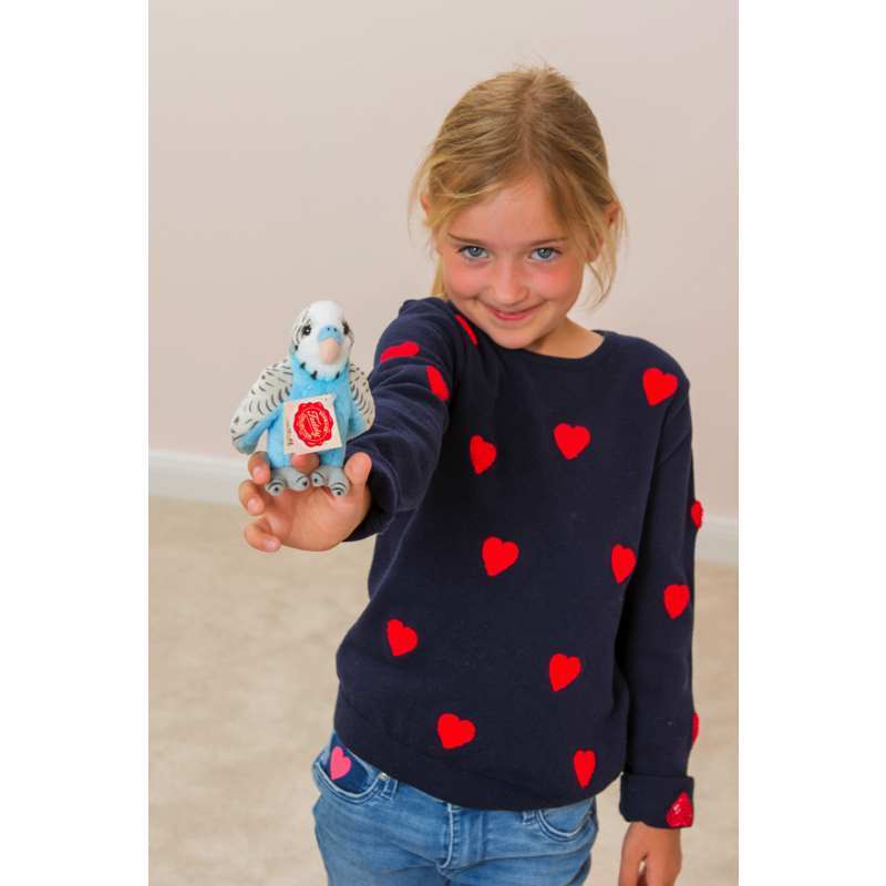 Teddy Hermann Wellensittich blau 13 cm