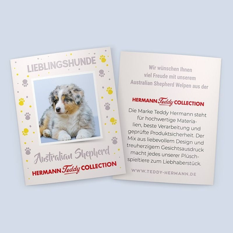 Teddy Hermann Australian Shepherd Welpe sitzend 22 cm