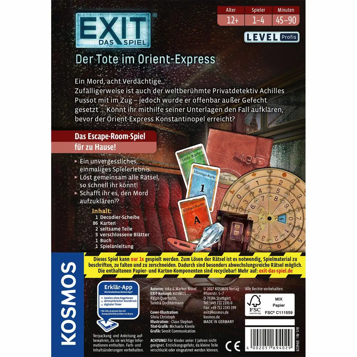 EXIT Escape Game Der Tote im Orient-Express Level Profi