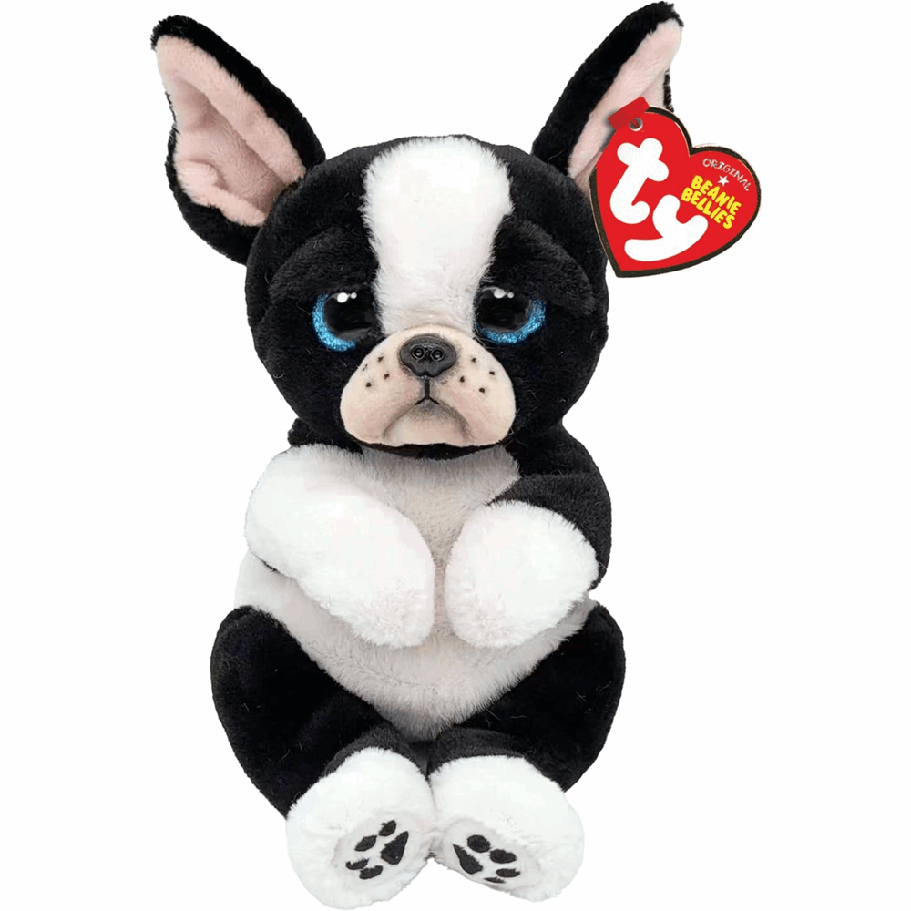 TY Beanie Bellies Tink Black & White Dog