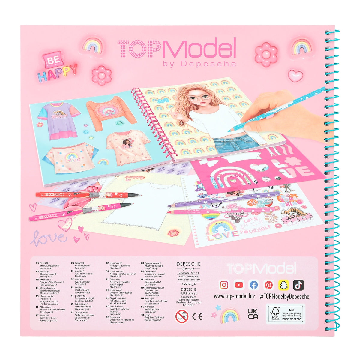 TOPModel T-Shirt Designer Malbuch