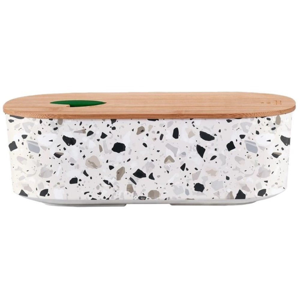 bioloco plant lunchbox oval - natural terrazzo