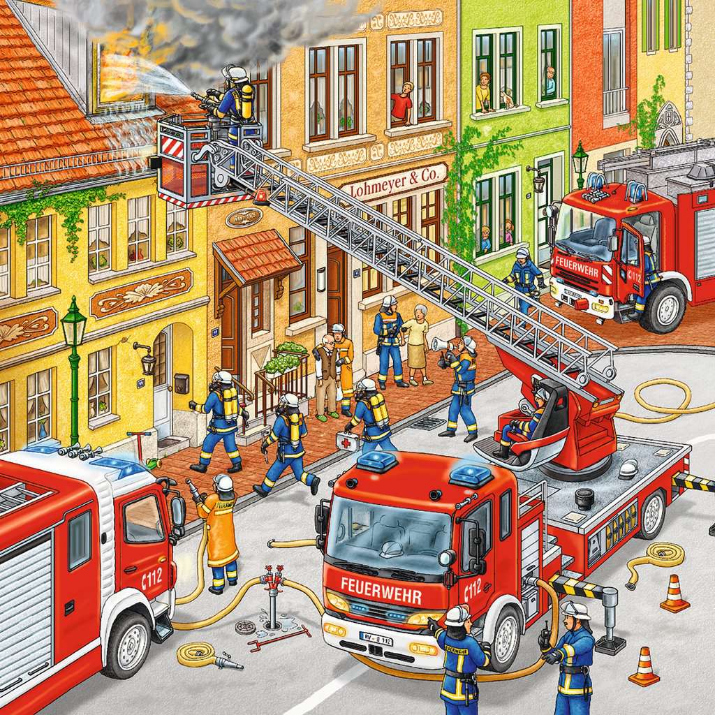 Ravensburger Puzzle 3 X 49 Teile Feuerwehreinsatz