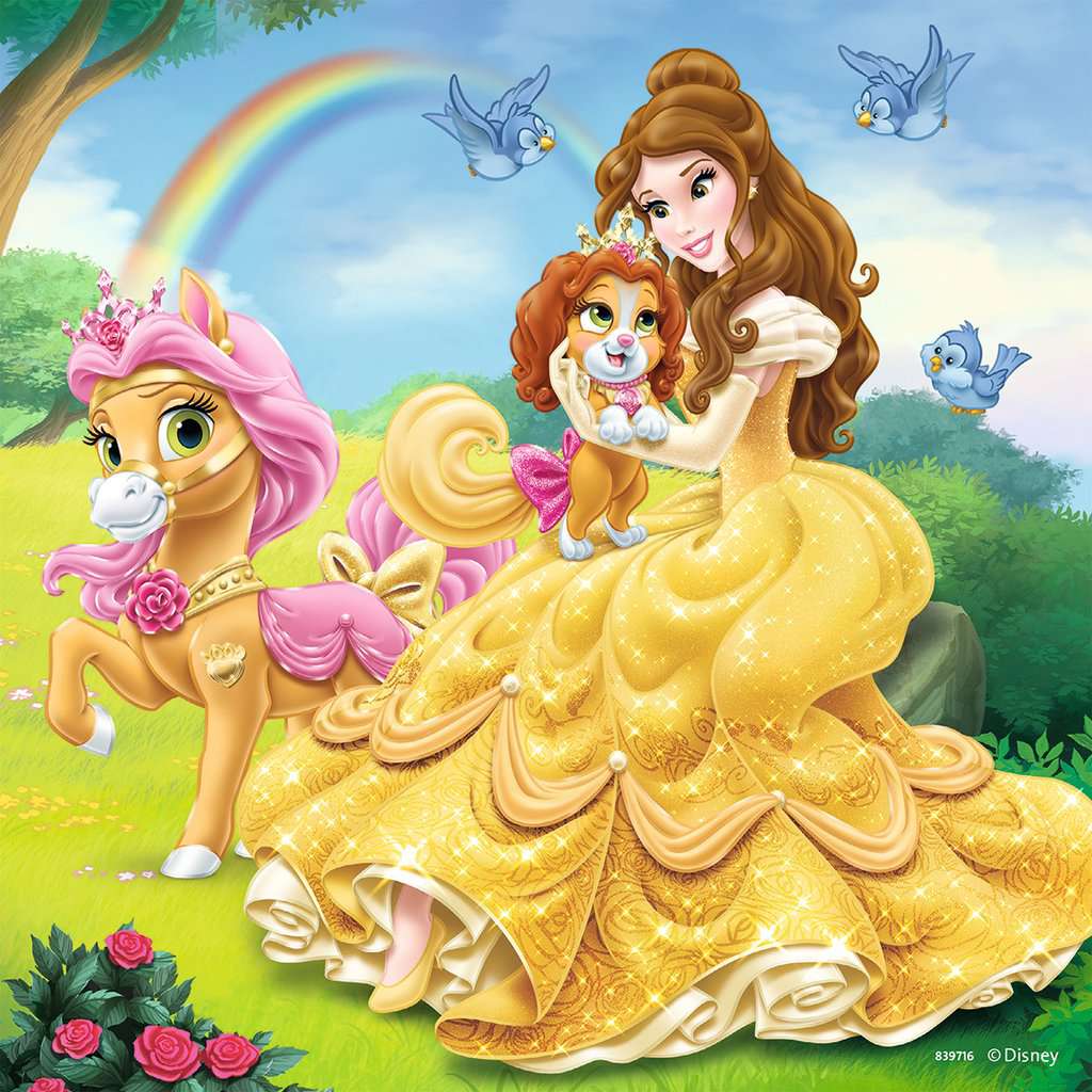 Ravensburger Puzzle 3 X 49 Teile Palace Pets - Belle Cinderella und Rapunzel