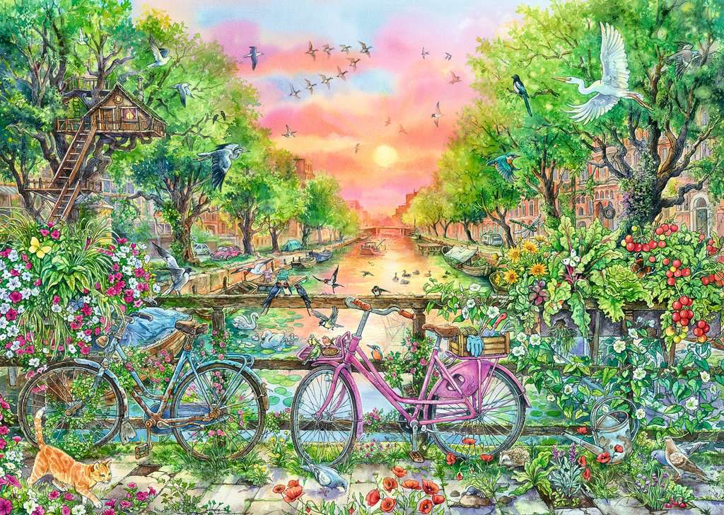Ravensburger Puzzle 1000 Teile Verträumte Fahrräder in Amsterdam