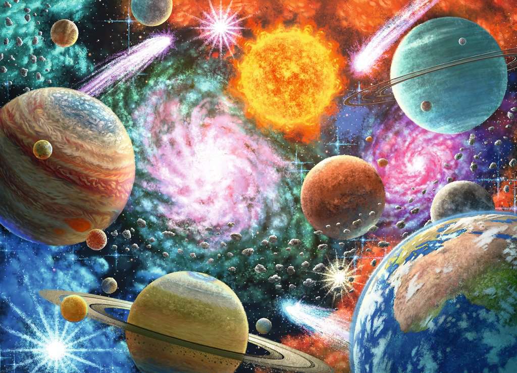 Ravensburger Puzzle 100 Teile XXL Sterne und Planeten