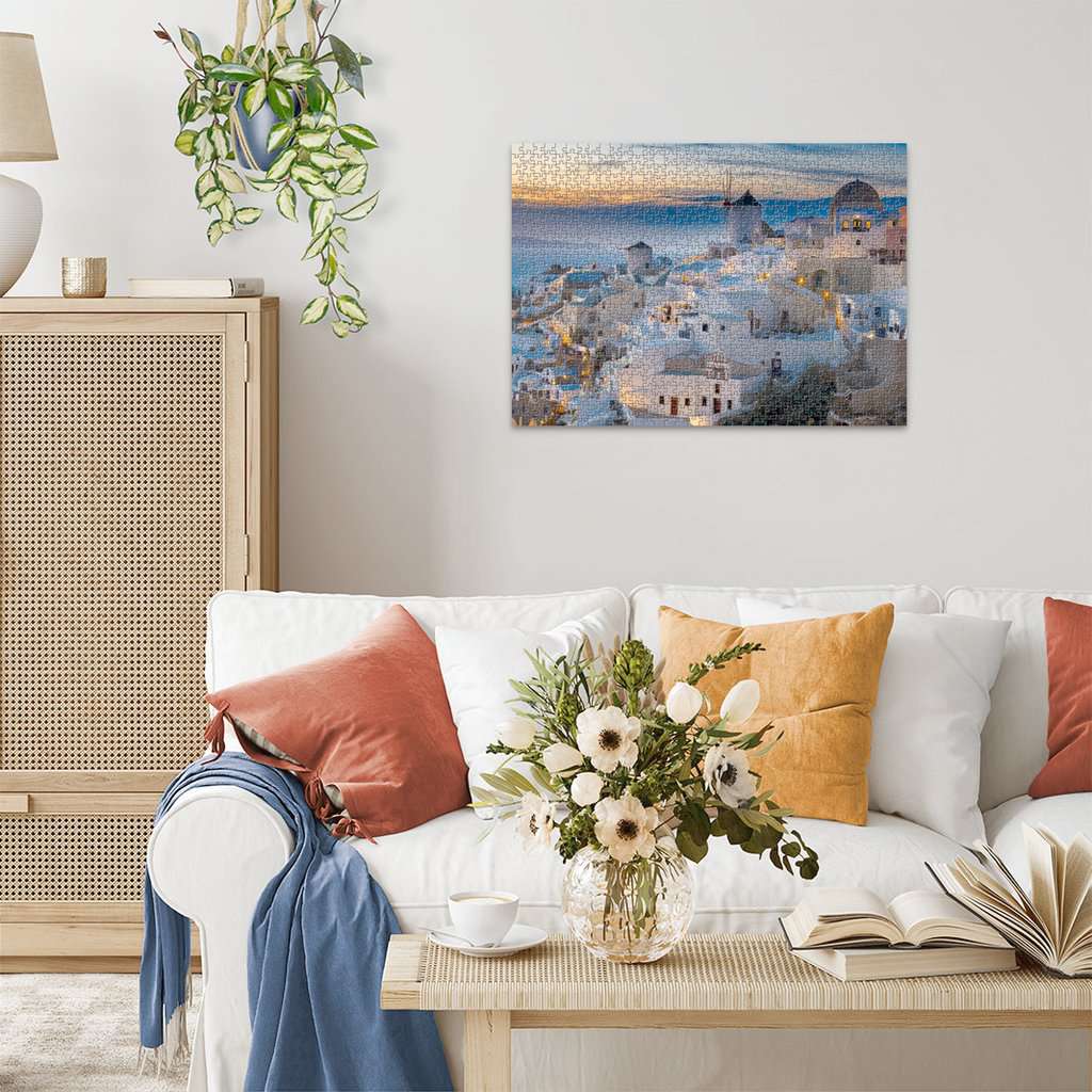 Ravensburger Puzzle 1000 Teile Abend über Santorini