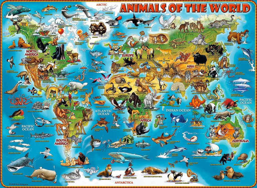 Ravensburger Puzzle 300 Teile Tiere rund um die Welt