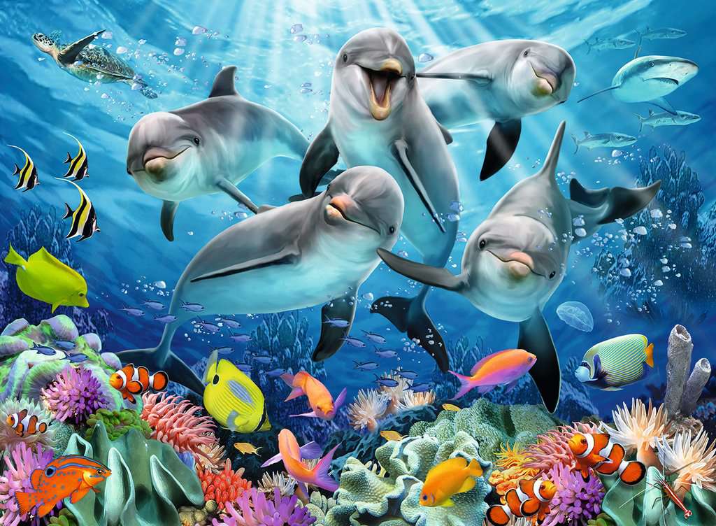 Ravensburger Puzzle 500 Teile Delfine im Korallenriff