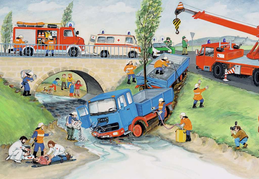 Ravensburger Puzzle 2 X 24 Teile Bei der Feuerwehr