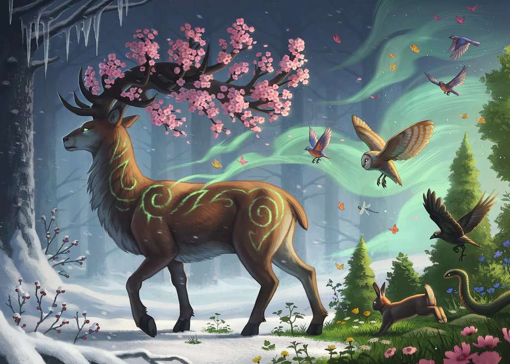Ravensburger Puzzle 1000 Teile Der Hirsch als Frühlingsbote