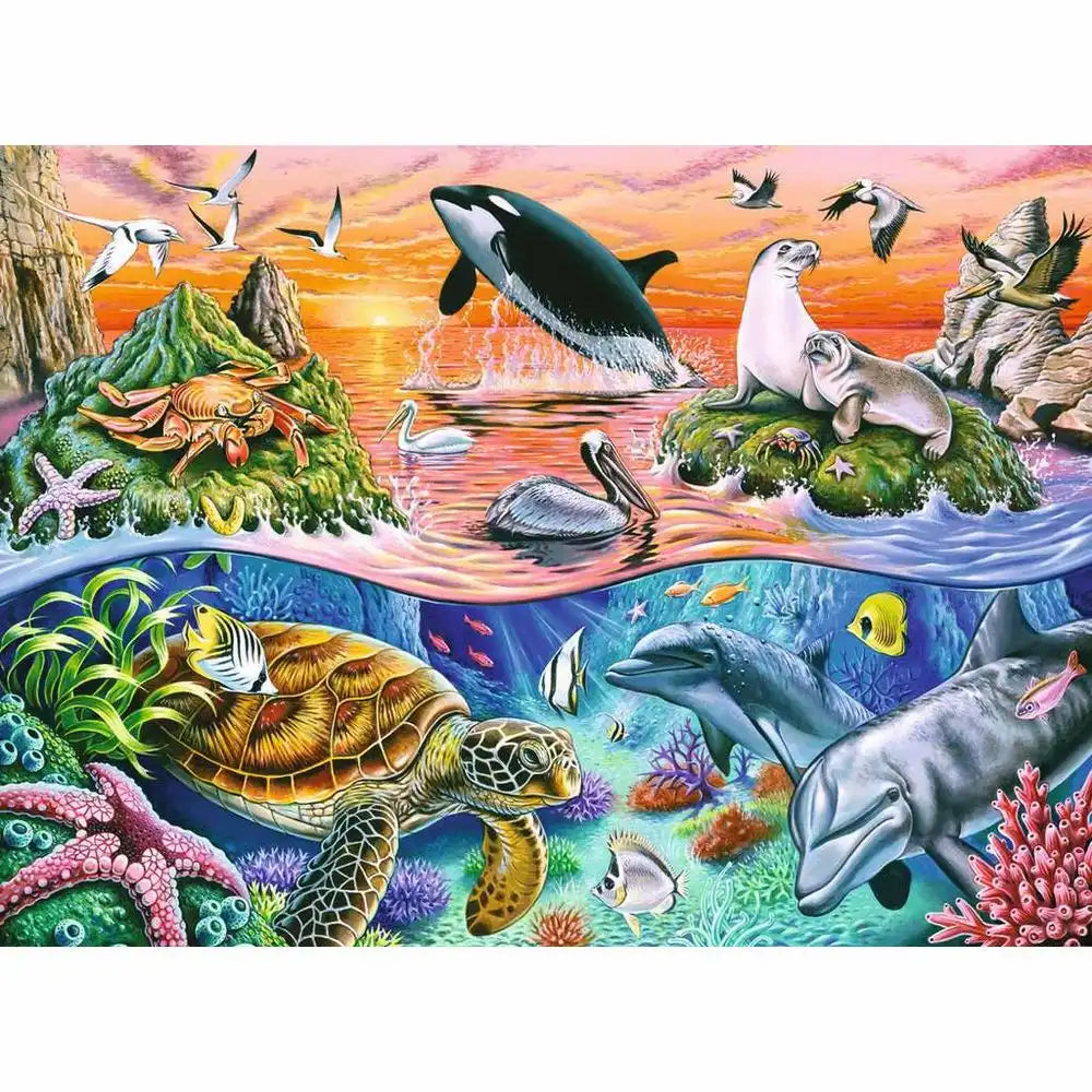 Ravensburger Puzzle 100 Teile XXL Bunter Ozean