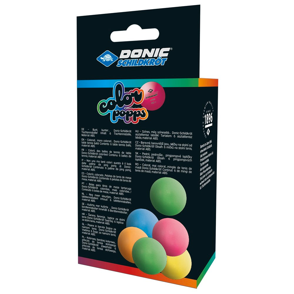 Tischtennis Bälle Colour Popps Poly 40+ Ball