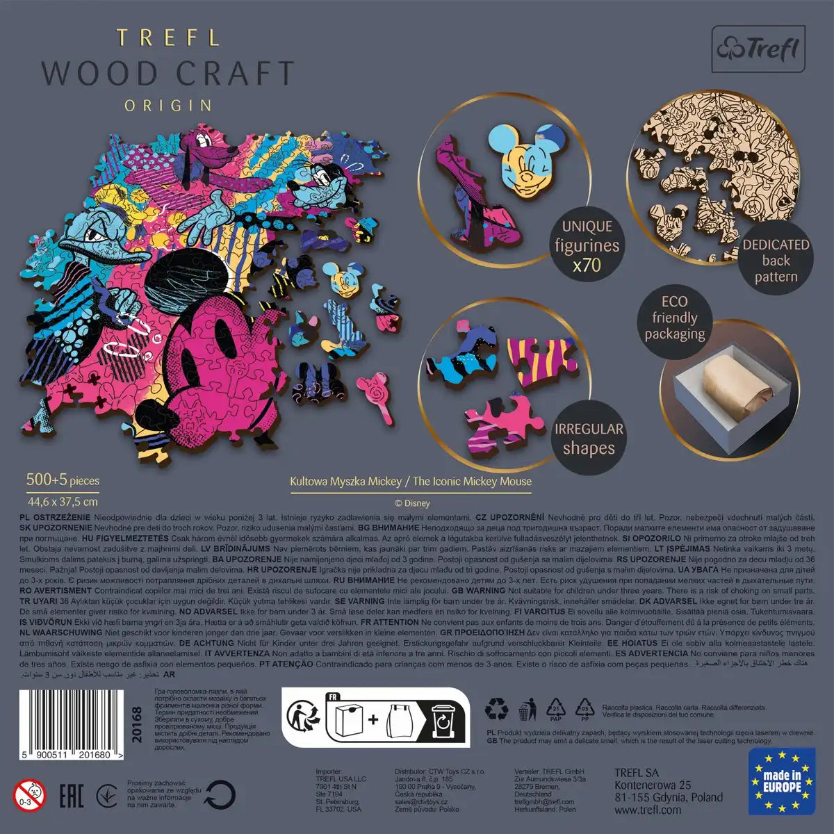 Trefl Holz-Puzzle Disney MICKEY MOUSE 500+5 Teile