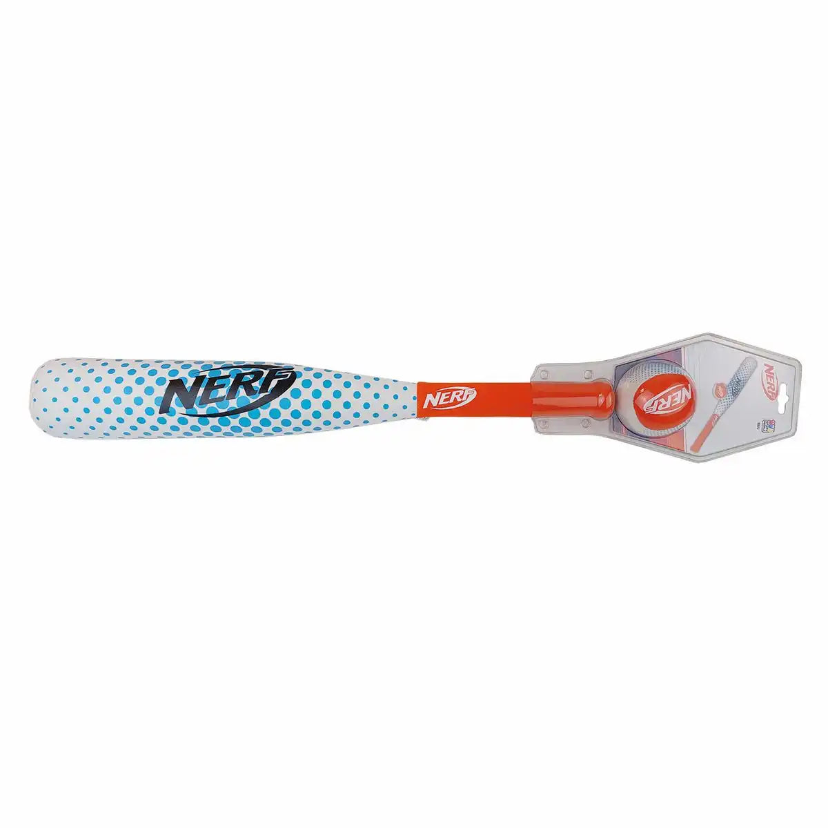 NERF Baseball Set Neopren ab 3 Jahren weiß/blau/orange 14x9x83cm
