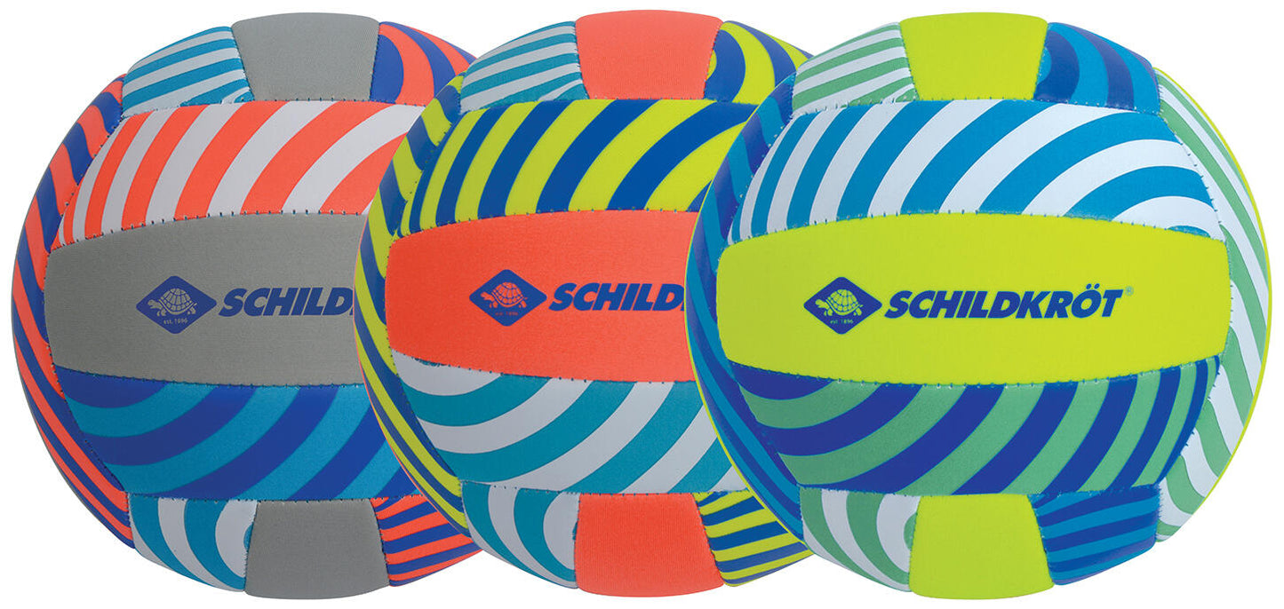 Schildkröt® Neopren Beachvolleyball, Größe 5, Ø 21 cm, normale Größe, neues Design, farblich sortiert, griffige textile Oberfläche