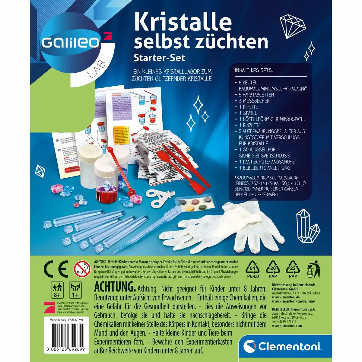 Experimentierset Galileo Lab Kristalle selbst züchten
