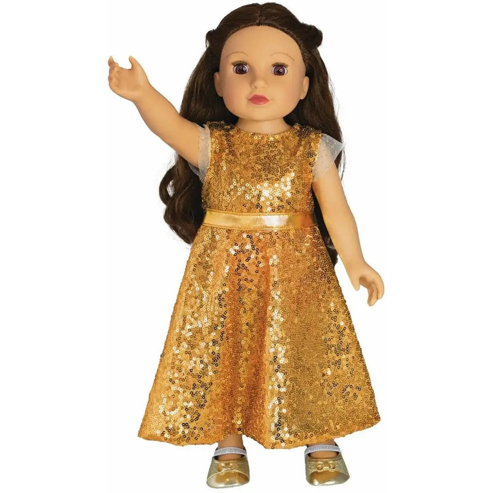 Puppenkleid Goldstar Größe 35-45cm