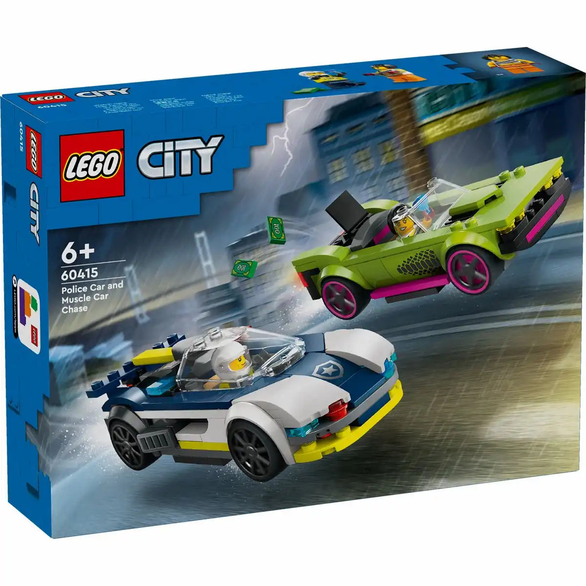 LEGO CITY Polizei Verfolgungsjagd mit Polizeiauto & Muscle Car 60415