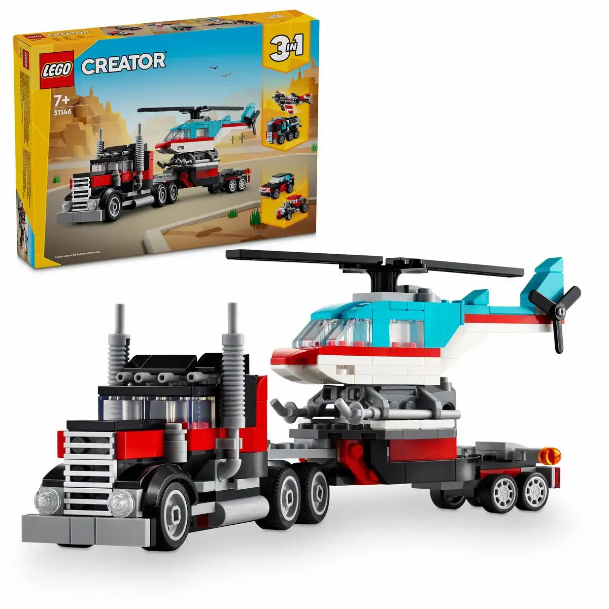 Lego 31146 Creator 3in1 Tieflader mit Hubschrauber