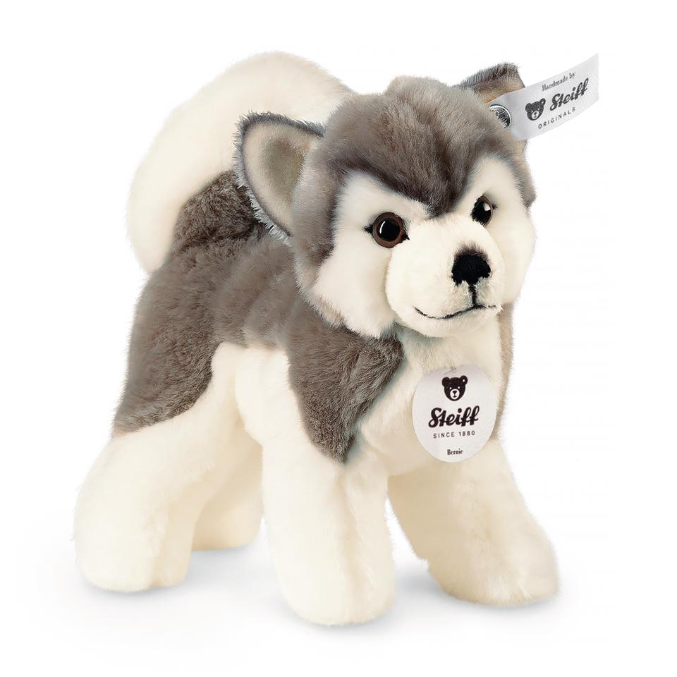 Steiff Bernie Husky 17 grau/weiss stehen