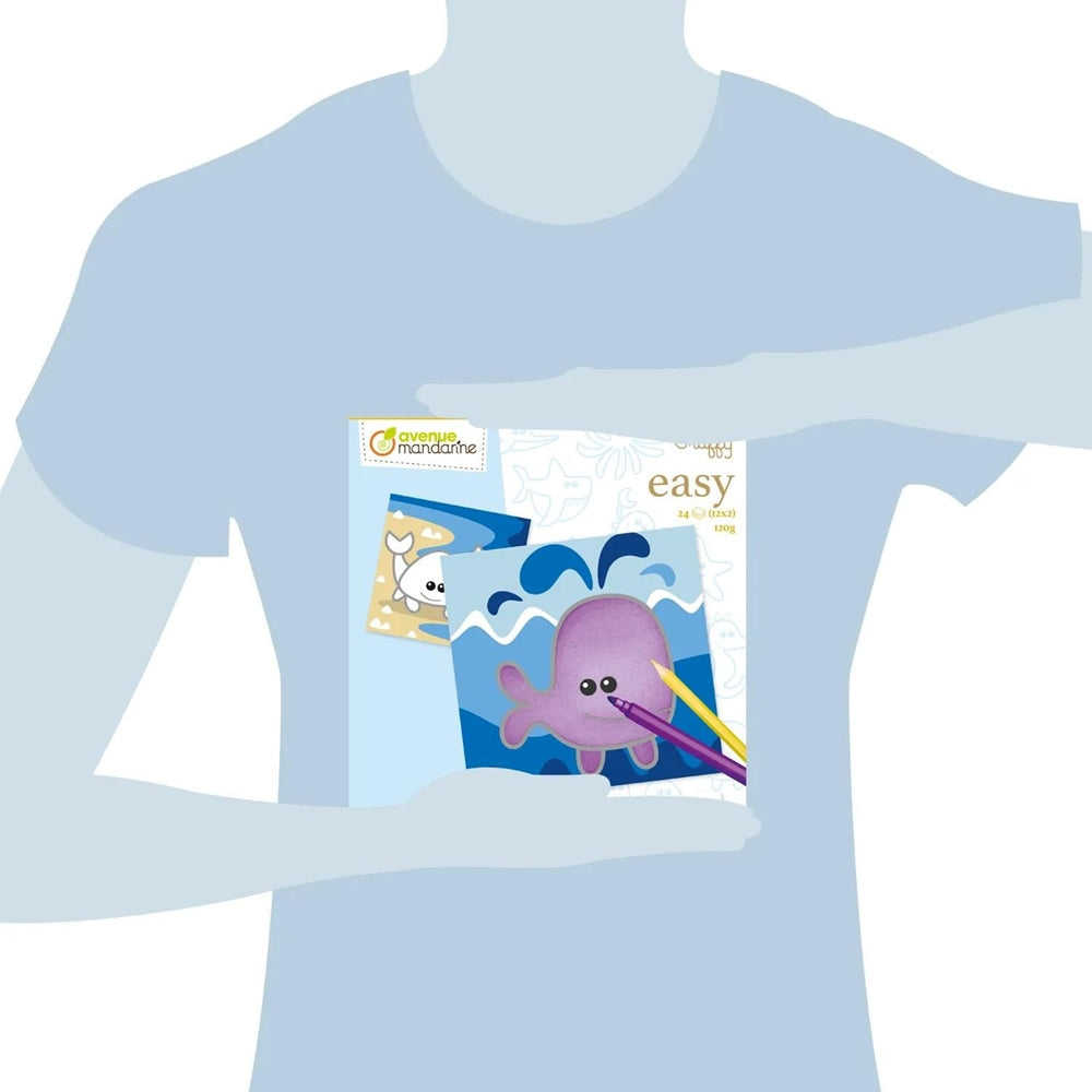 Malbuch Graffy Easy Meerestiere Blau