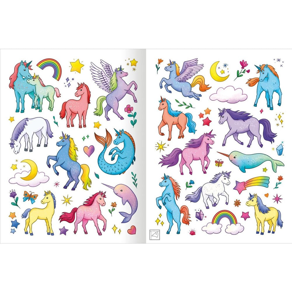Mein schillerndes Stickerheft - Zauberhafte Einhornwelt