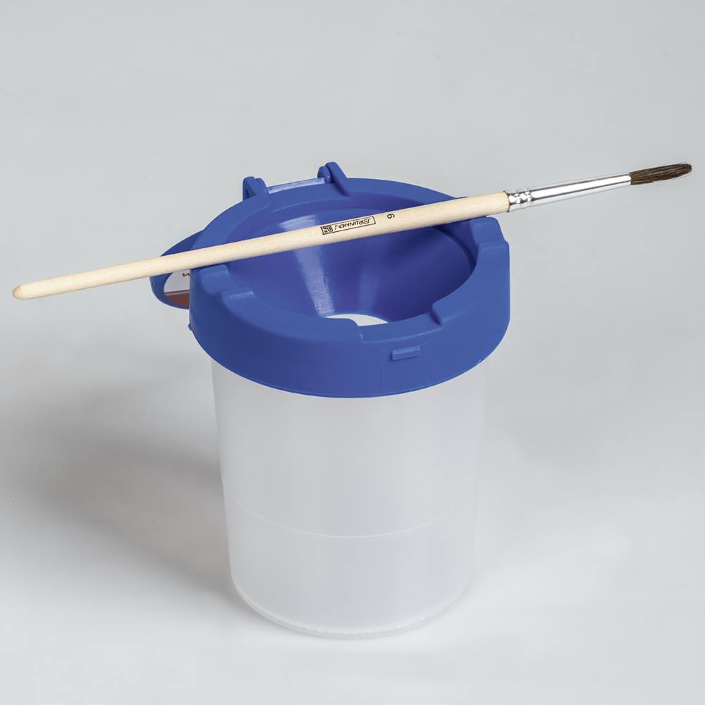 Wasserbecher mit Deckel, blau