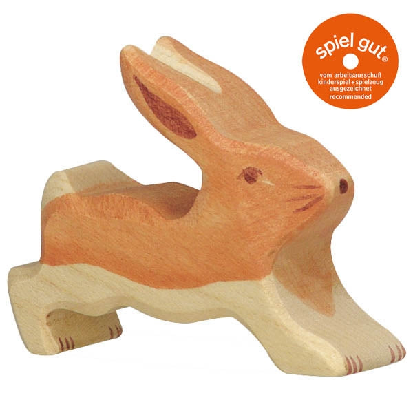 Holztiger Hase klein laufend