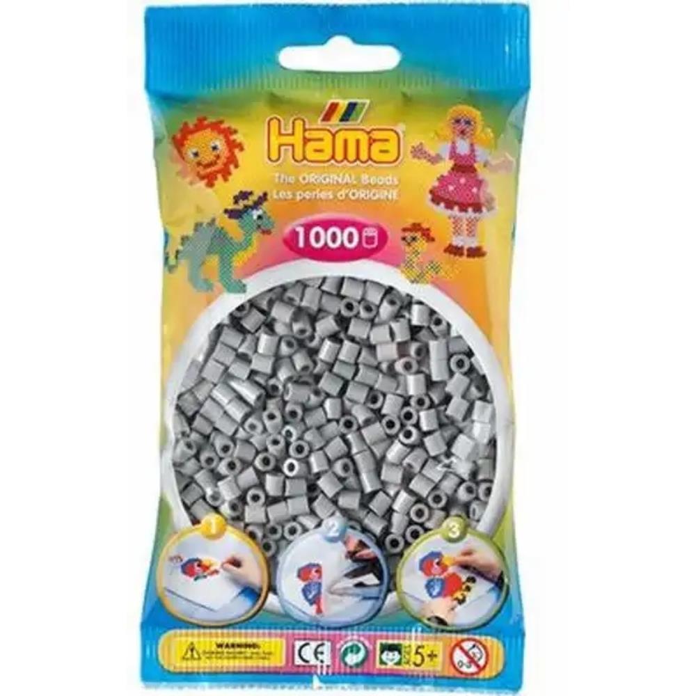 Hama Bügelperlen midi grau 1000 Stück Beutel