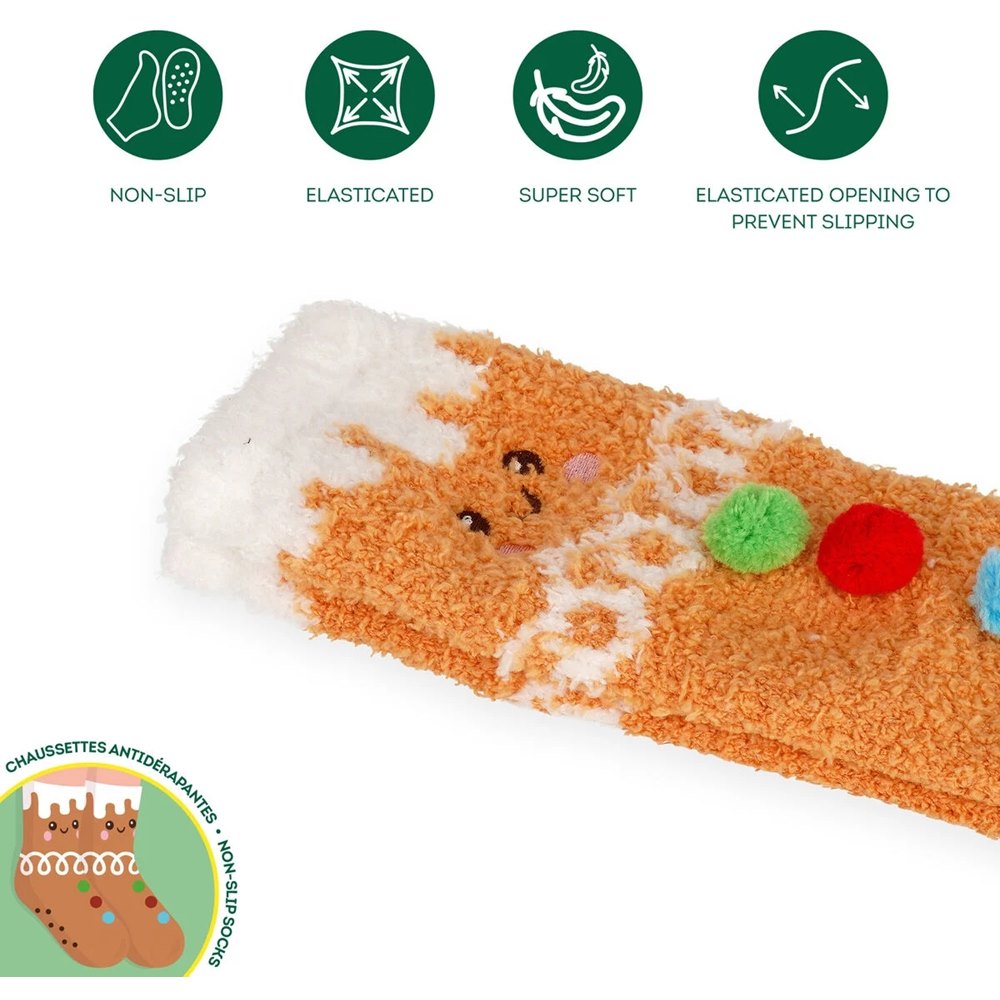 Legami Rutschfeste Socken Gingerbread Größe: 35-42