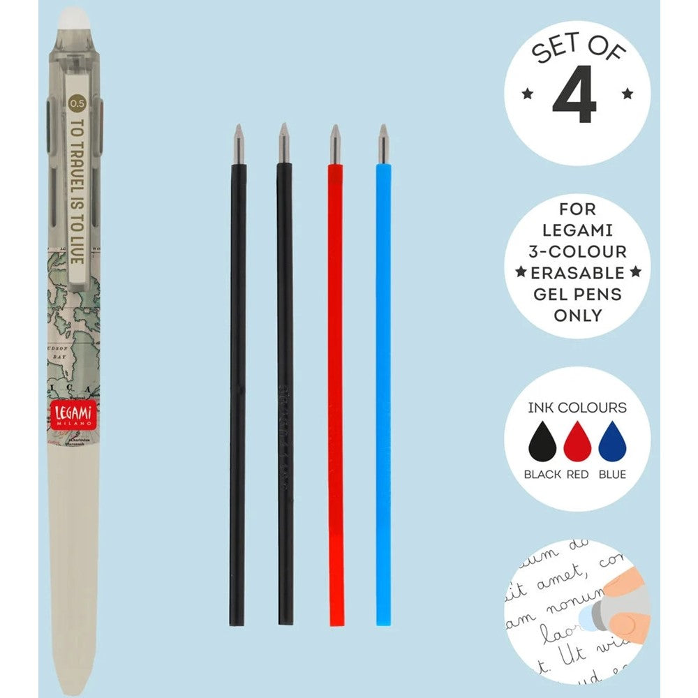 Legami Löschbare Gelstifte Nachfüllpack 3 Farbe