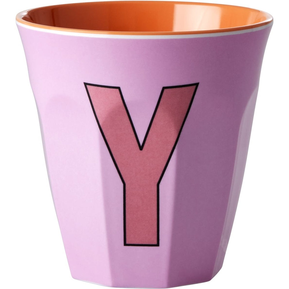 rice Melamin Buchstabenbecher - Pink - Y