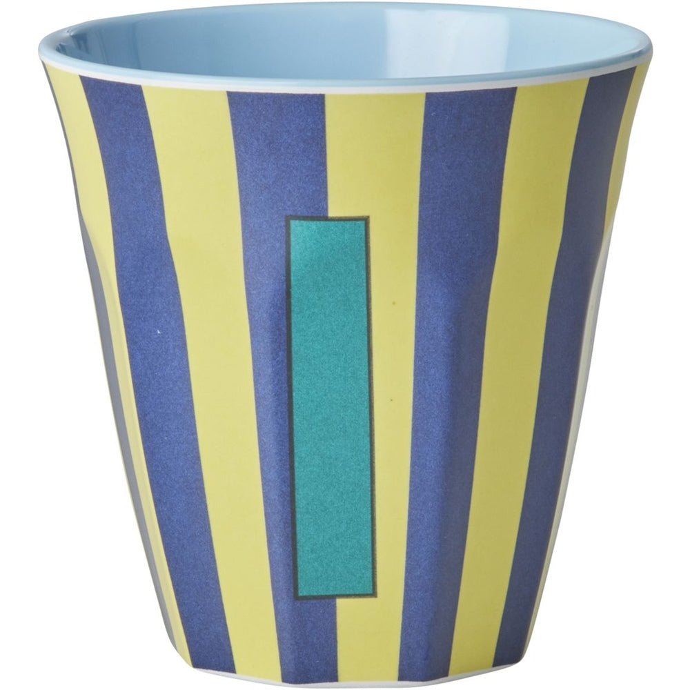 rice Melamin Buchstabenbecher - Mehrfarbig - I - Stripes