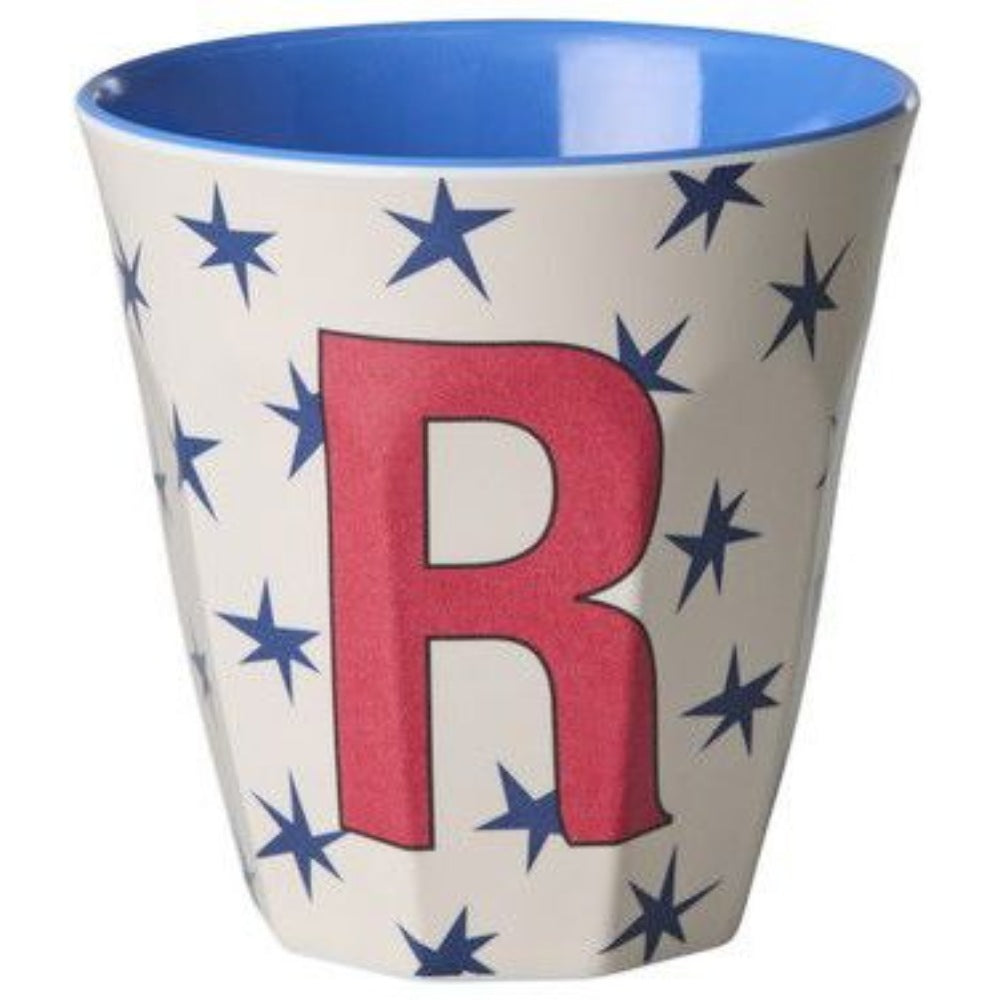 rice Melamin Buchstabenbecher - Crème - R - Stars