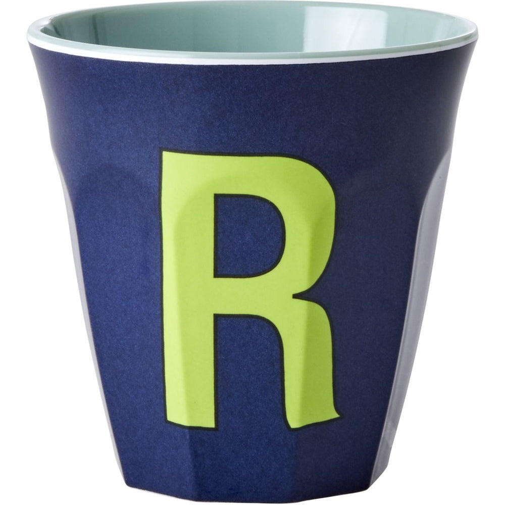 rice Melamin Buchstabenbecher - Dunkelblau - R