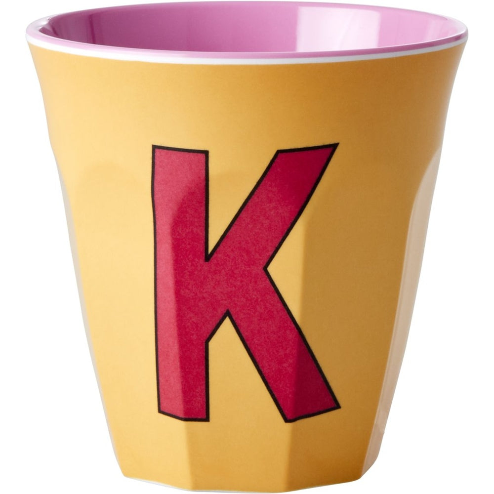 rice Melamin Buchstabenbecher - Apricot - K