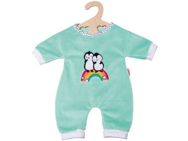 Flauschiger Strampler Pinguin Pünktchen 28-35 cm