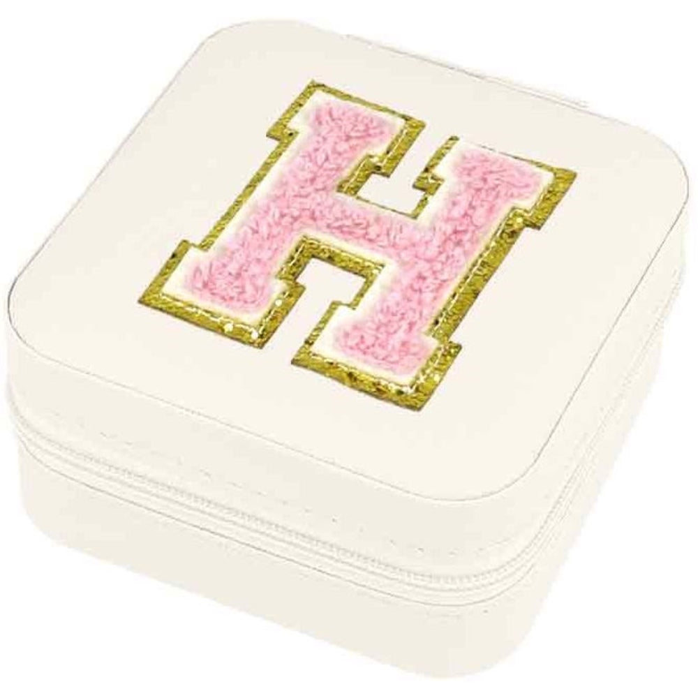 Schmuckbox Buchstabe H beige