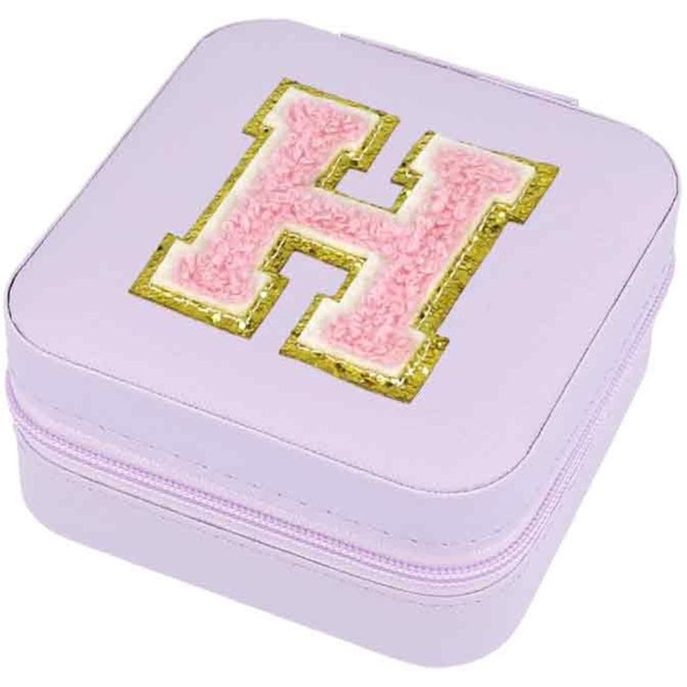 Schmuckbox Buchstabe H lila