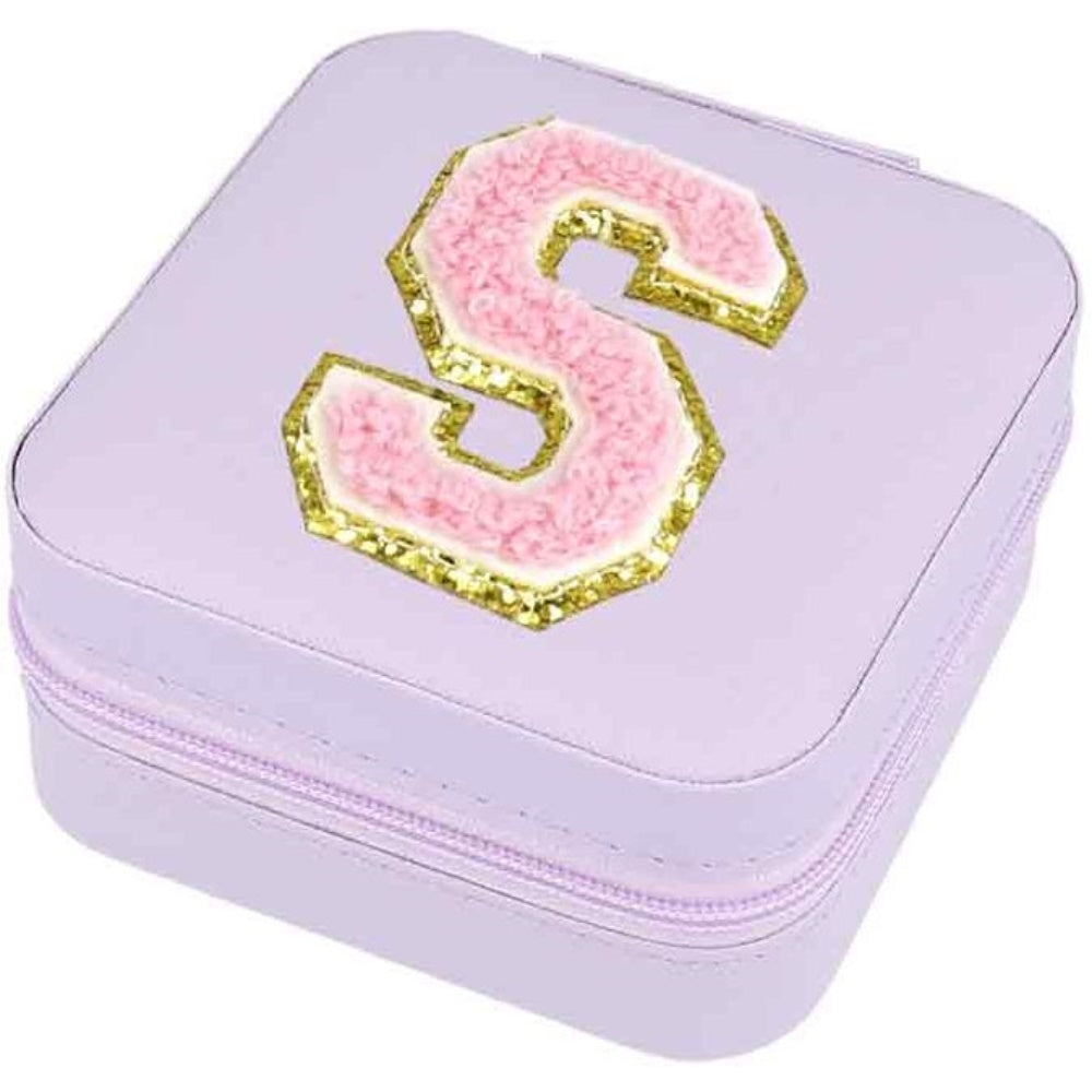 Schmuckbox Buchstabe S lila