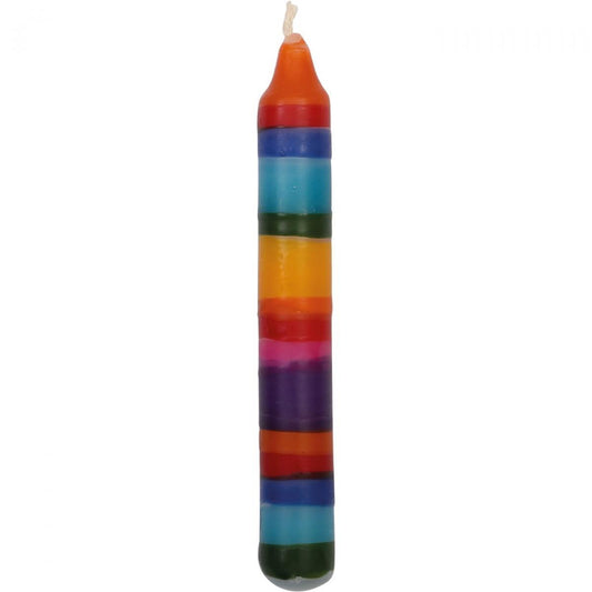 Kerze Geburtstag Streifen Regenbogen