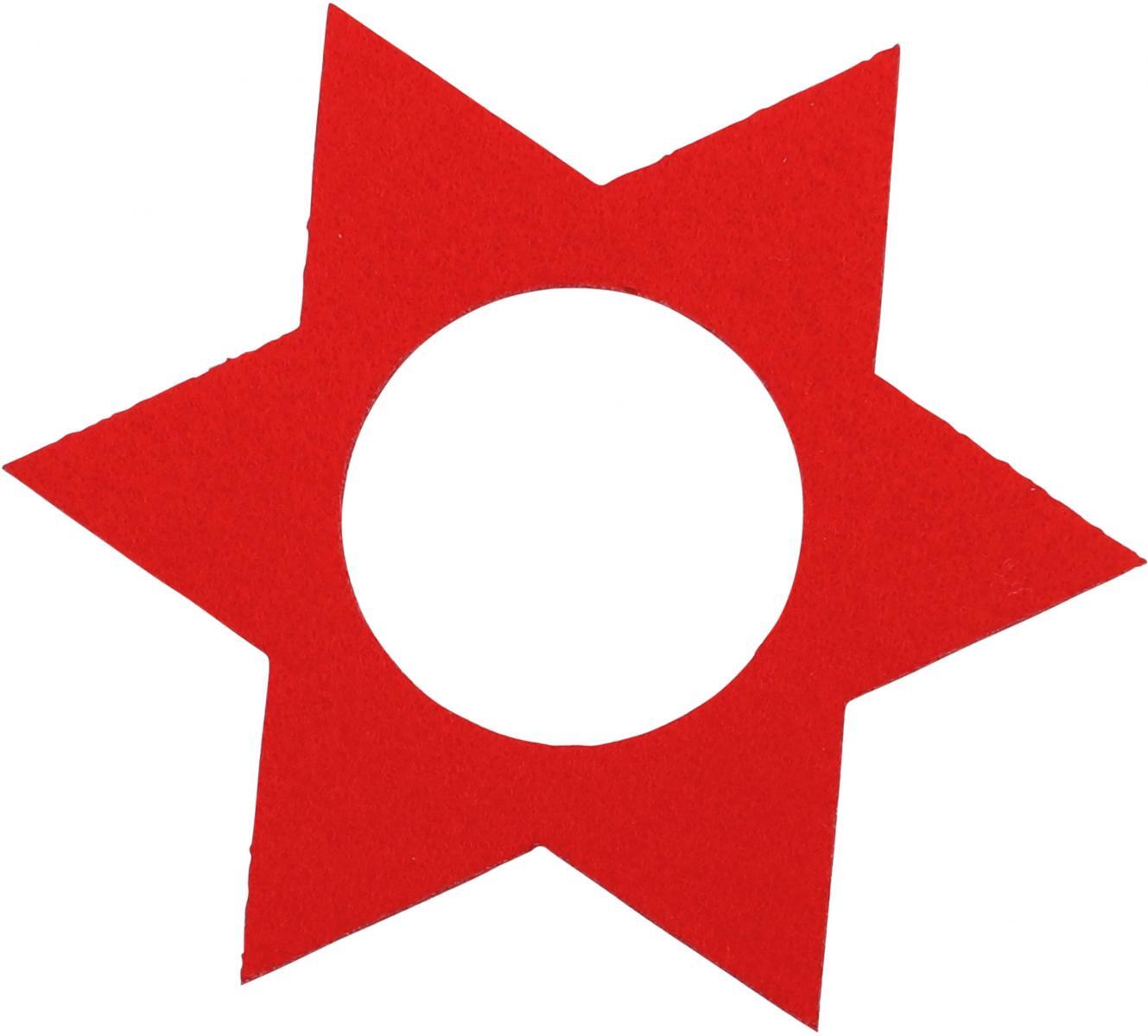 Filz Deko Stern rot