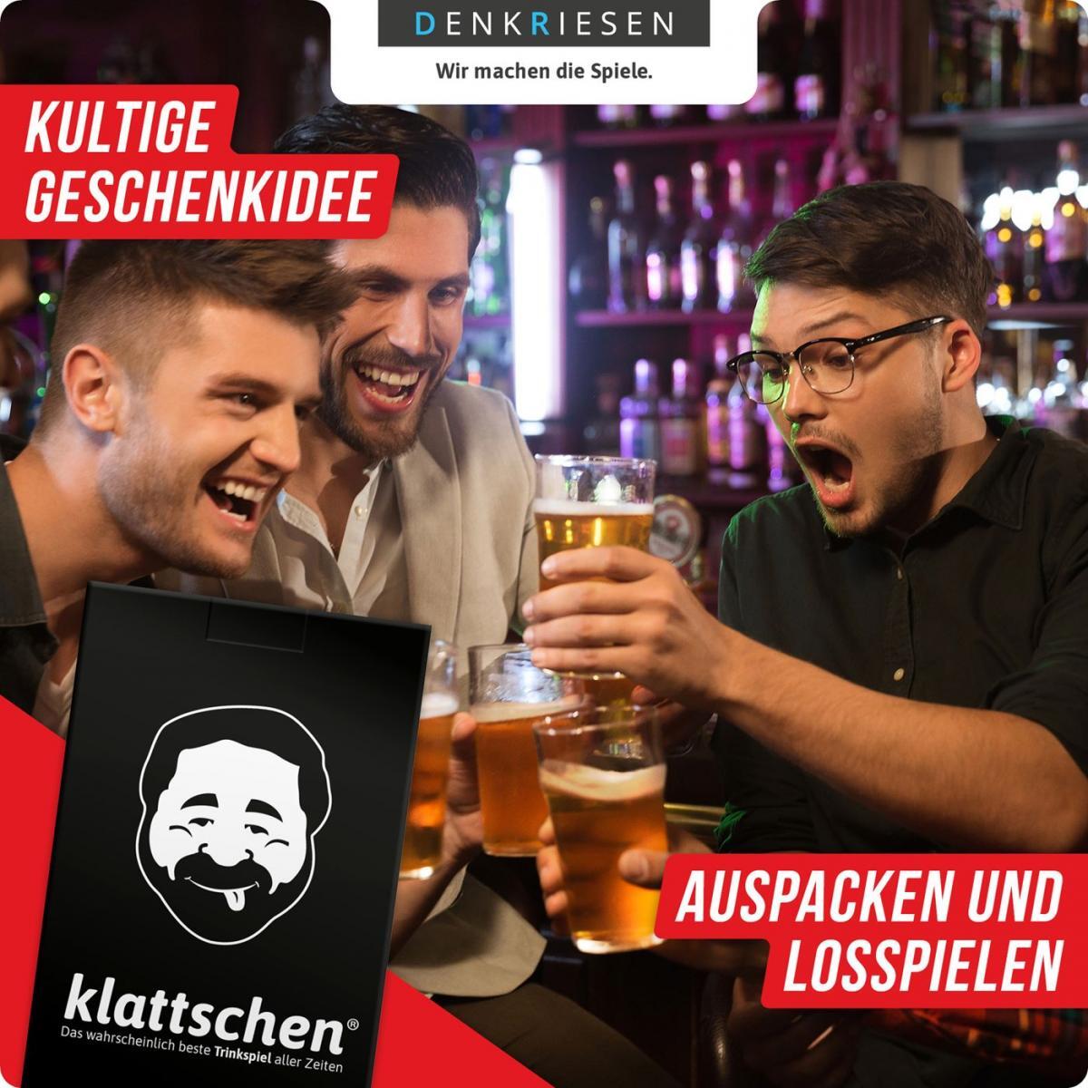 DENKRIESEN - klattschen® - Trinkspiel - SPIELKARTENKARTON Das wahrscheinlich beste Trinkspiel aller Zeiten