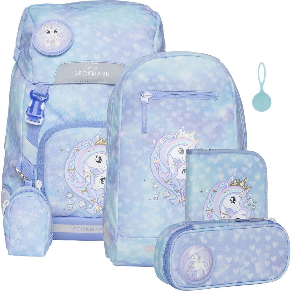 Beckmann Classic 22L Schulrucksack-Set 6tlg Unicorn Princess Ice Blue