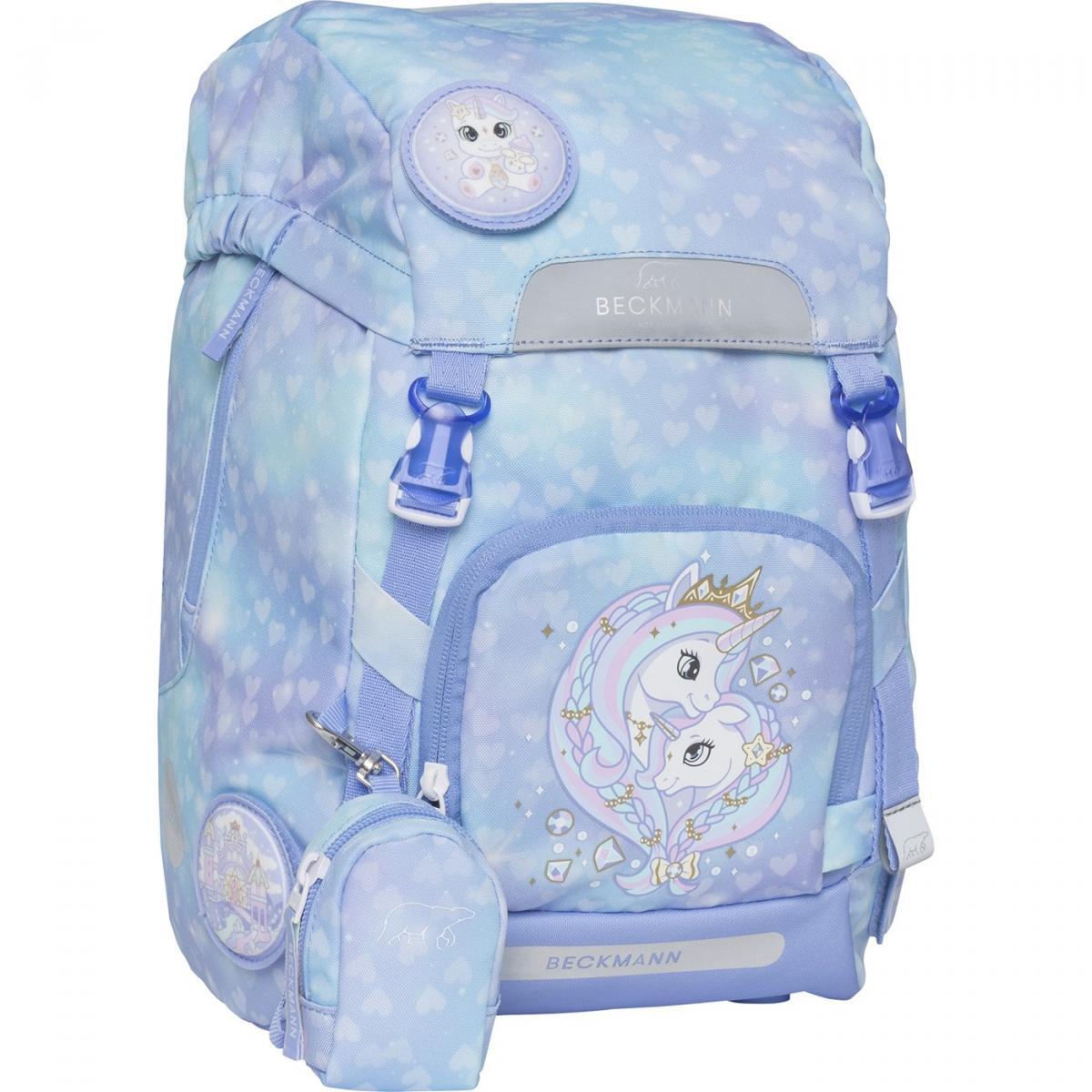Beckmann Classic 22L Schulrucksack-Set 6tlg Unicorn Princess Ice Blue